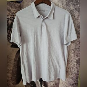 John Varvatos Men’s L Polo Shirt‎ Lavender Modern Preppy Designer Casual